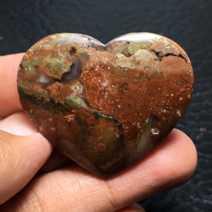 Jaspis mit Moosachat Cabochon 41x36x6 mm
