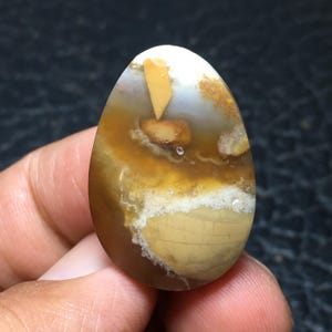 Unikat Breckzien Jaspis Achat Cabochon 28x19x6 mm