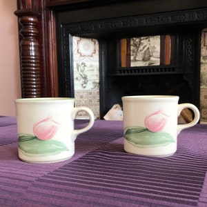 Vintage Teetassen - Vintage Kaffeebecher - Vintage Blumenbecher - Pfaltzgraff Tassen - Pfaltzgraff Kaffee / Teetasse - 2Er Set Kaffeebecher
