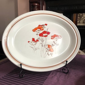 Vintage Teller - Vintage Ovale Teller - Vintage Servierplatten - Lambethware Royal Doulton - FIELDFLOWER - Set von 2 Vintage Oval Tellern