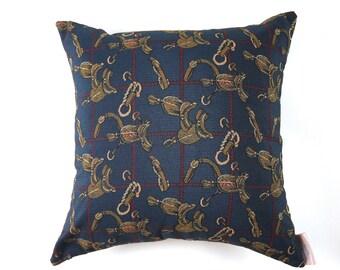 Copertura cuscino - Copricuscie plaid - 20x20 Pillow Cover - Cuscino con stampa selle - 20x20 Plaid Pillow Cover - Blue Throw Pillow -