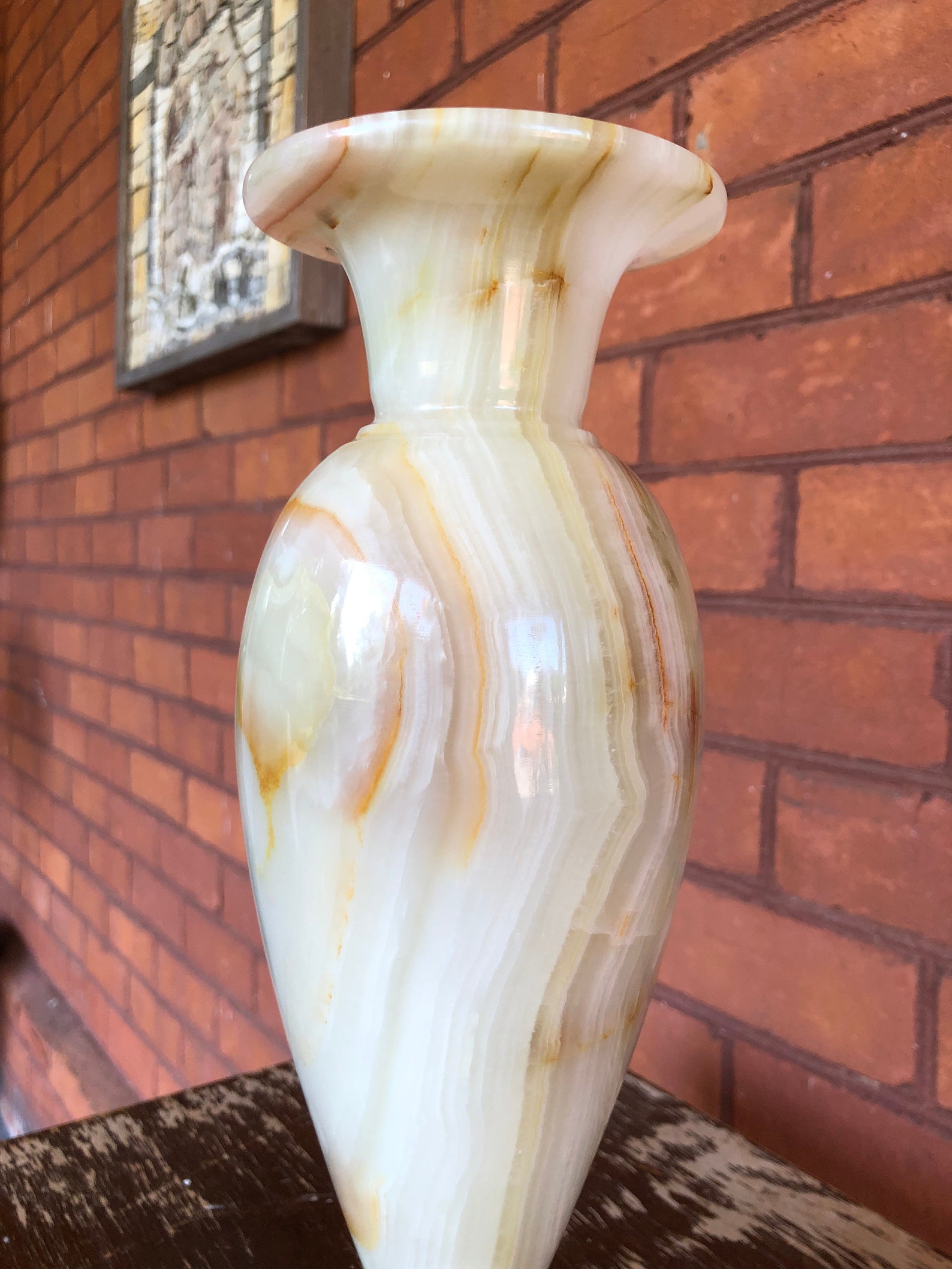 Vintage Onyx Stone Vases Onyx Vases Onyx Flower Vases Etsy Canada