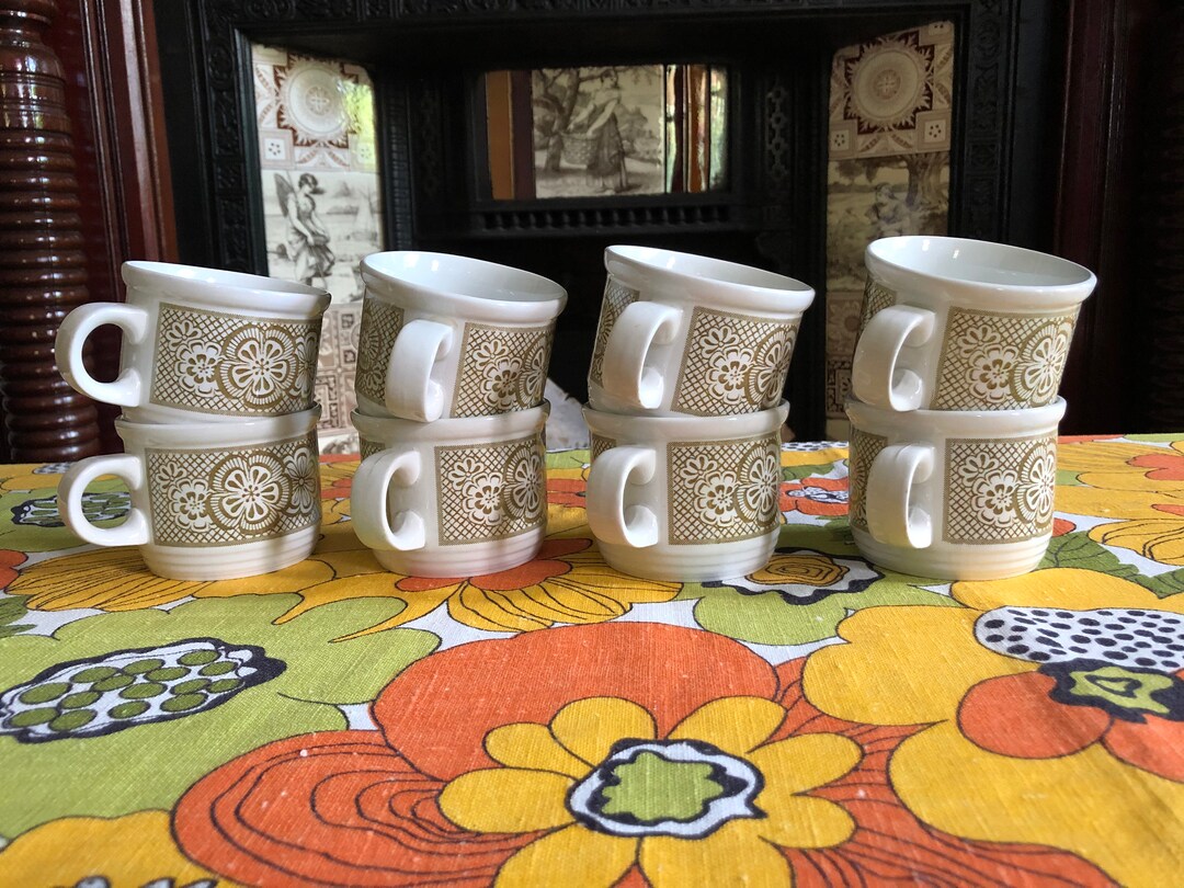 Vintage Tea Mugs Vintage Tea Cups Set of 8 Mugs Myott England Coffee