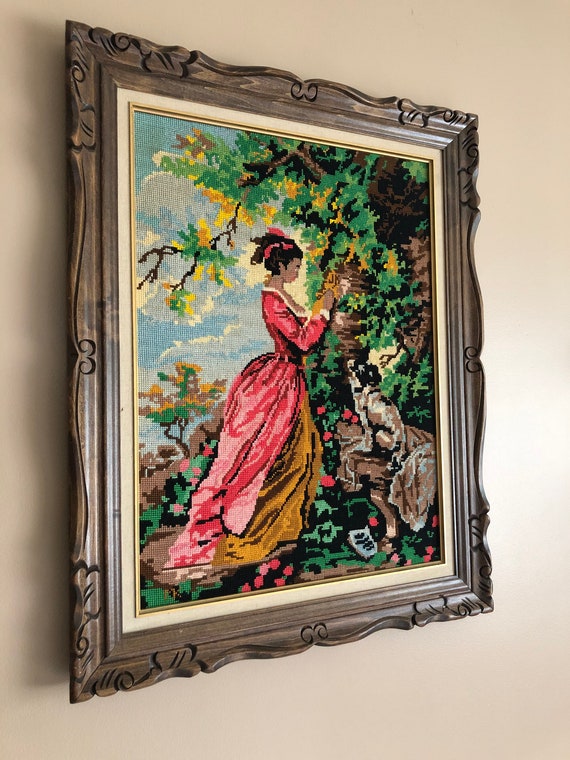 フランスアート　額縁セット　NEEDLEPOINT Vintage フランスアート額縁セットNEEDLEPOINT Vintage