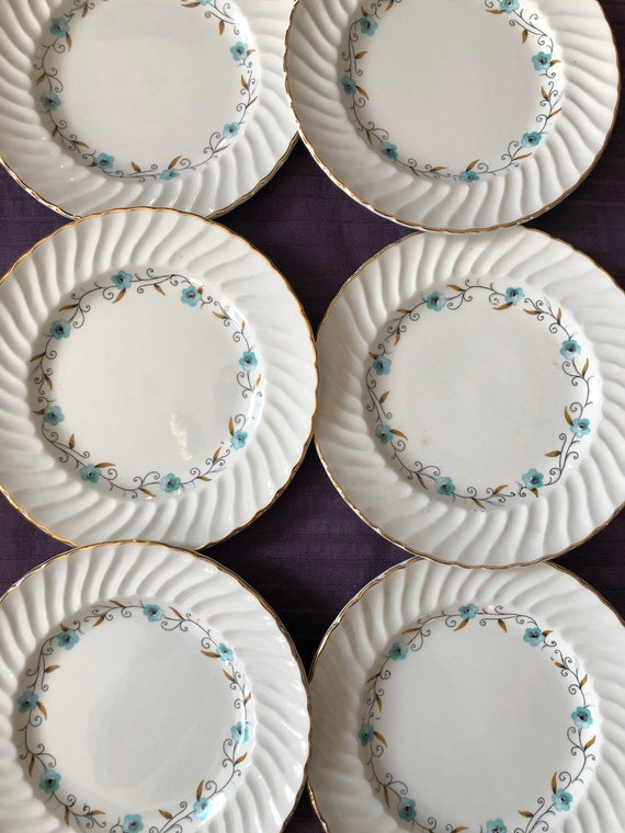 Vintage Plates Set of 6 Vintage Plates Royal Wessex Plates Etsy