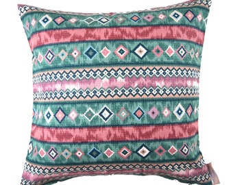 Throw Pillow Cover - 20x20 Pillow - Boho Pillow - Bohemian Pillow - Green Throw pillow cover- Pillow 20x20 - Hippie eclectic pillow cover