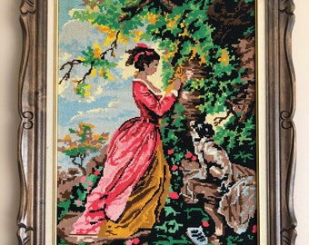 Vintage Needlepoint Art - Vintage Framed Needlepoint Art - Etsy