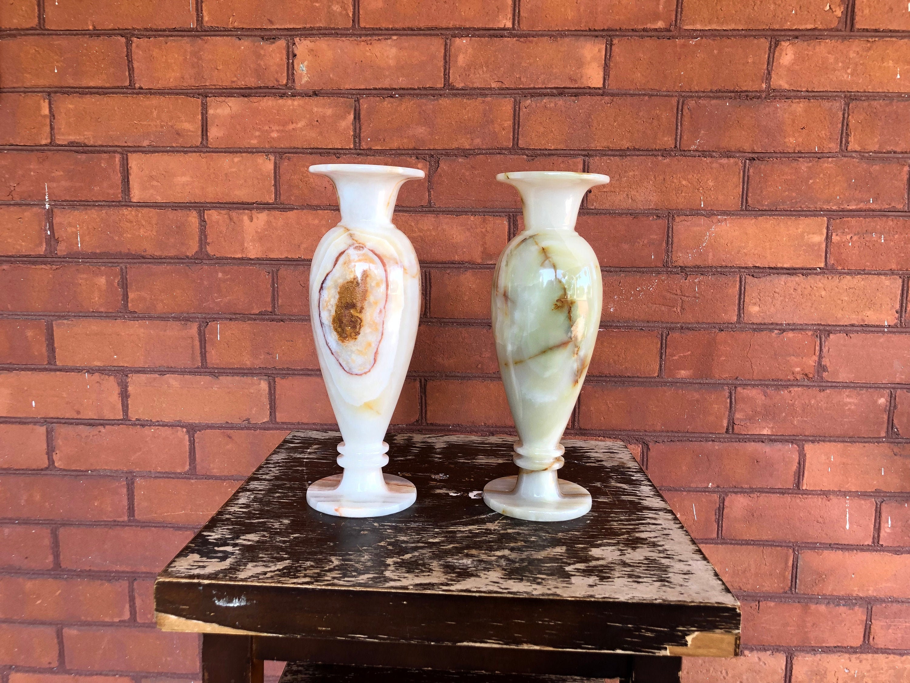 Vintage Onyx Stone Vase Onyx Vase Onyx Flower Vase Tall Etsy