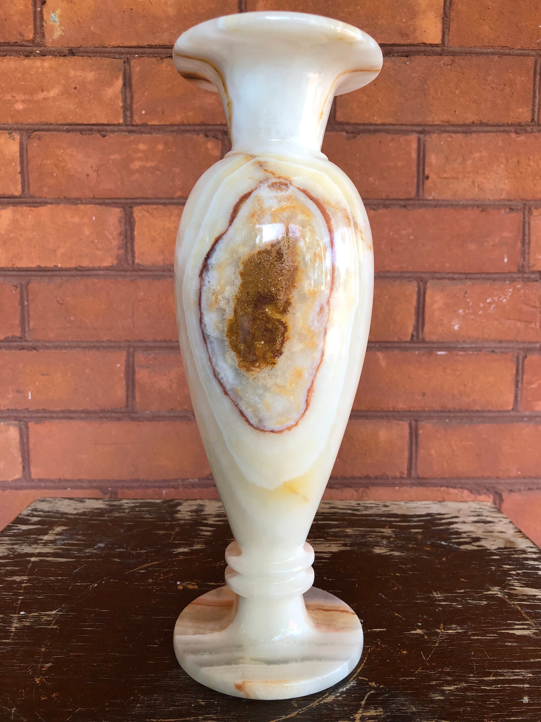 Vintage Onyx Stone Vases Onyx Vases Onyx Flower Vases Etsy Canada