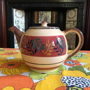 K & G Luneville Tea Set -Vintage Tea Serving Pot with Lid, Sugar Bowl with Lid and Creamer - Vintage Tea Set - French Tea Set