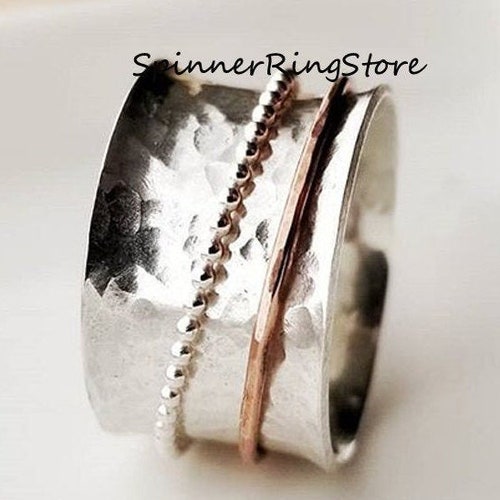 Moonstone Ring Spinner Ring Thumb Ring Fidget Ring Gift | Etsy