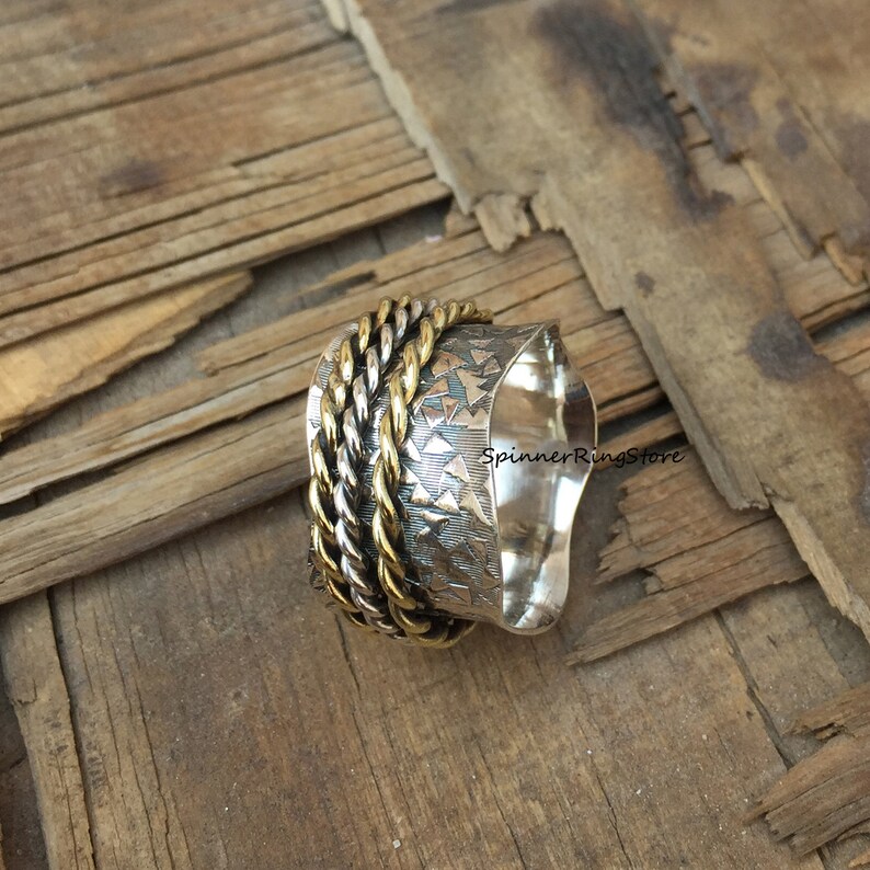 Fidget Ring Gift For Her Spinner Ring Meditation Ring Women Ring Promise Ring Boho Ring Worry Ring Handmade Ring Anxiety Ring