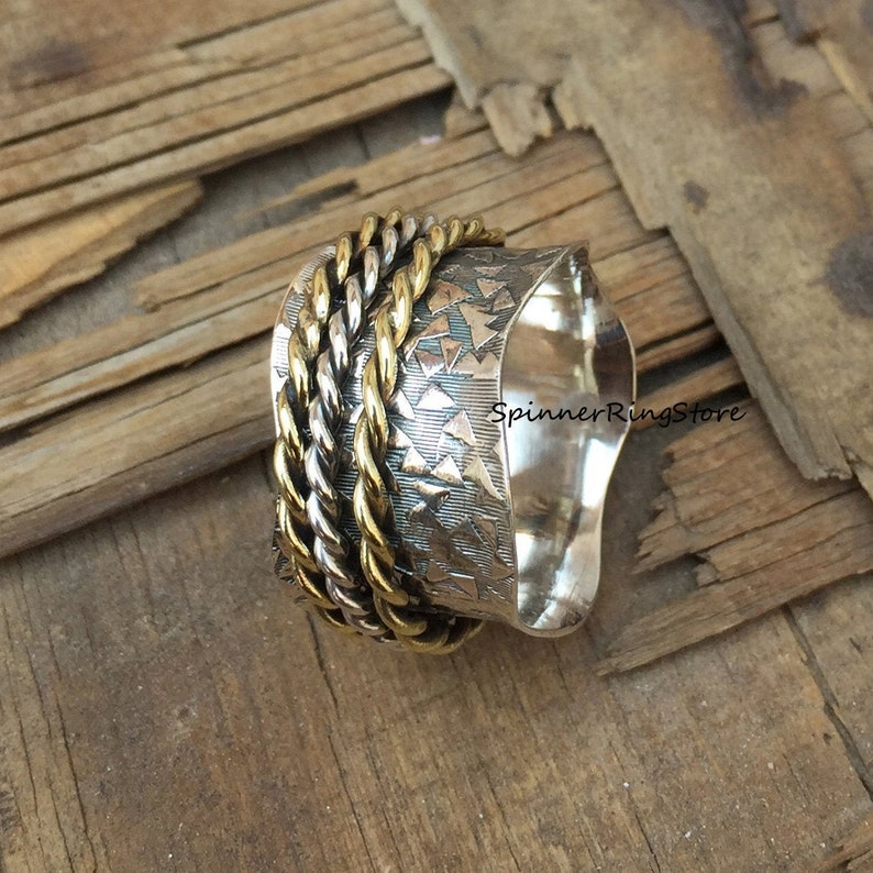 Fidget Ring Gift For Her Spinner Ring Meditation Ring Women Ring Promise Ring Boho Ring Worry Ring Handmade Ring Anxiety Ring