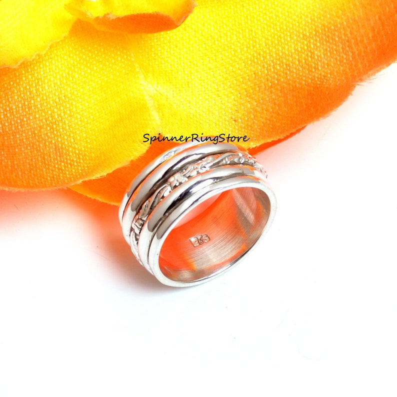 Promise Ring Boho Ring Worry Ring 925 Silver Ring Anxiety Ring Women Ring Spinner Ring Fidget Ring Gift For Her Ring Thumb Ring