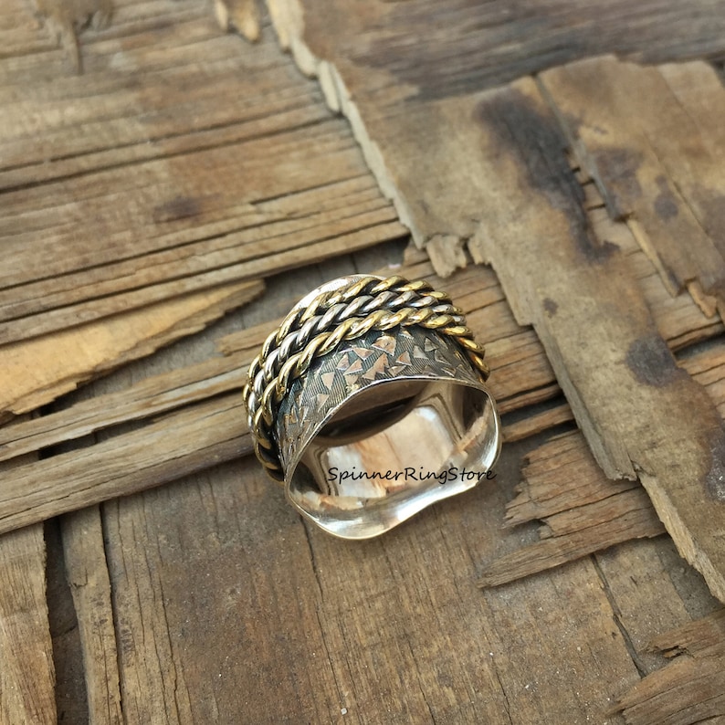 Fidget Ring Gift For Her Spinner Ring Meditation Ring Women Ring Promise Ring Boho Ring Worry Ring Handmade Ring Anxiety Ring