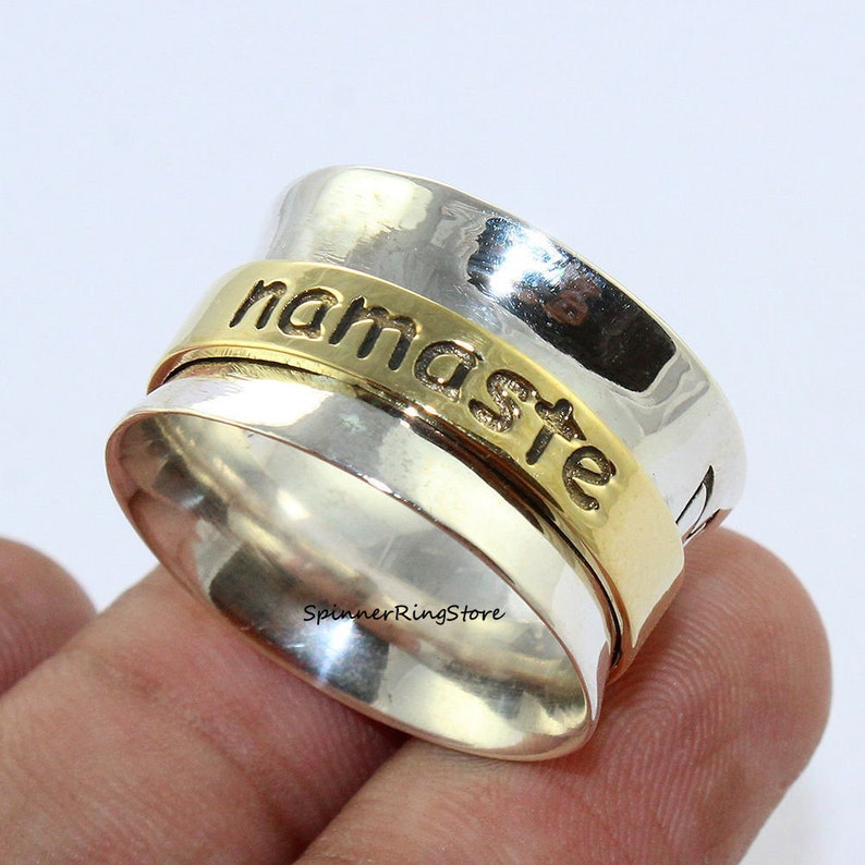 Gift For Her Meditation Ring 925 Silver Ring Women Ring Spinner Ring Worry Ring Anxiety Ring Promise Ring Boho Ring Fidget Ring