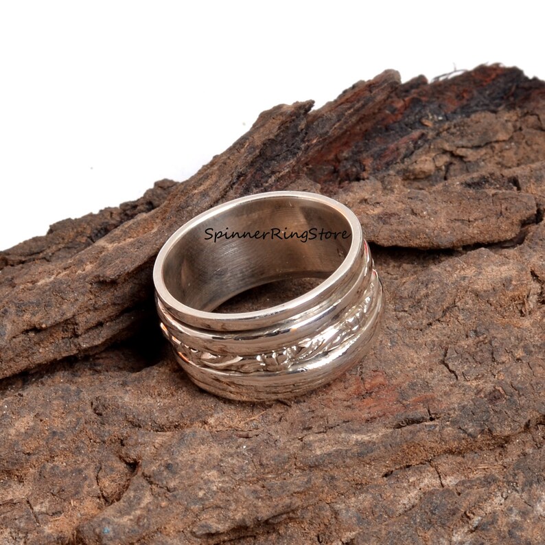 Promise Ring Boho Ring Worry Ring 925 Silver Ring Anxiety Ring Women Ring Spinner Ring Fidget Ring Gift For Her Ring Thumb Ring