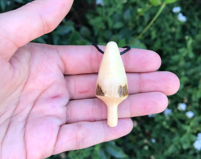 Hand Carved Mushroom Wood Keychain