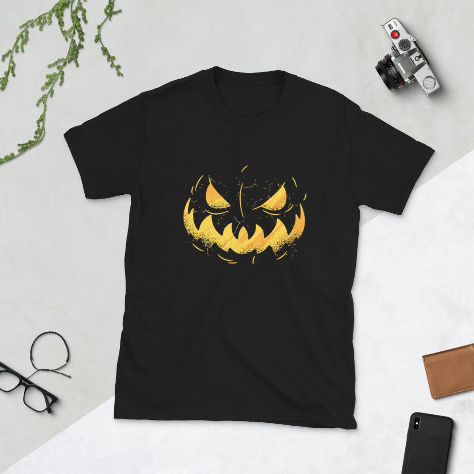 scary jack o lantern t shirt