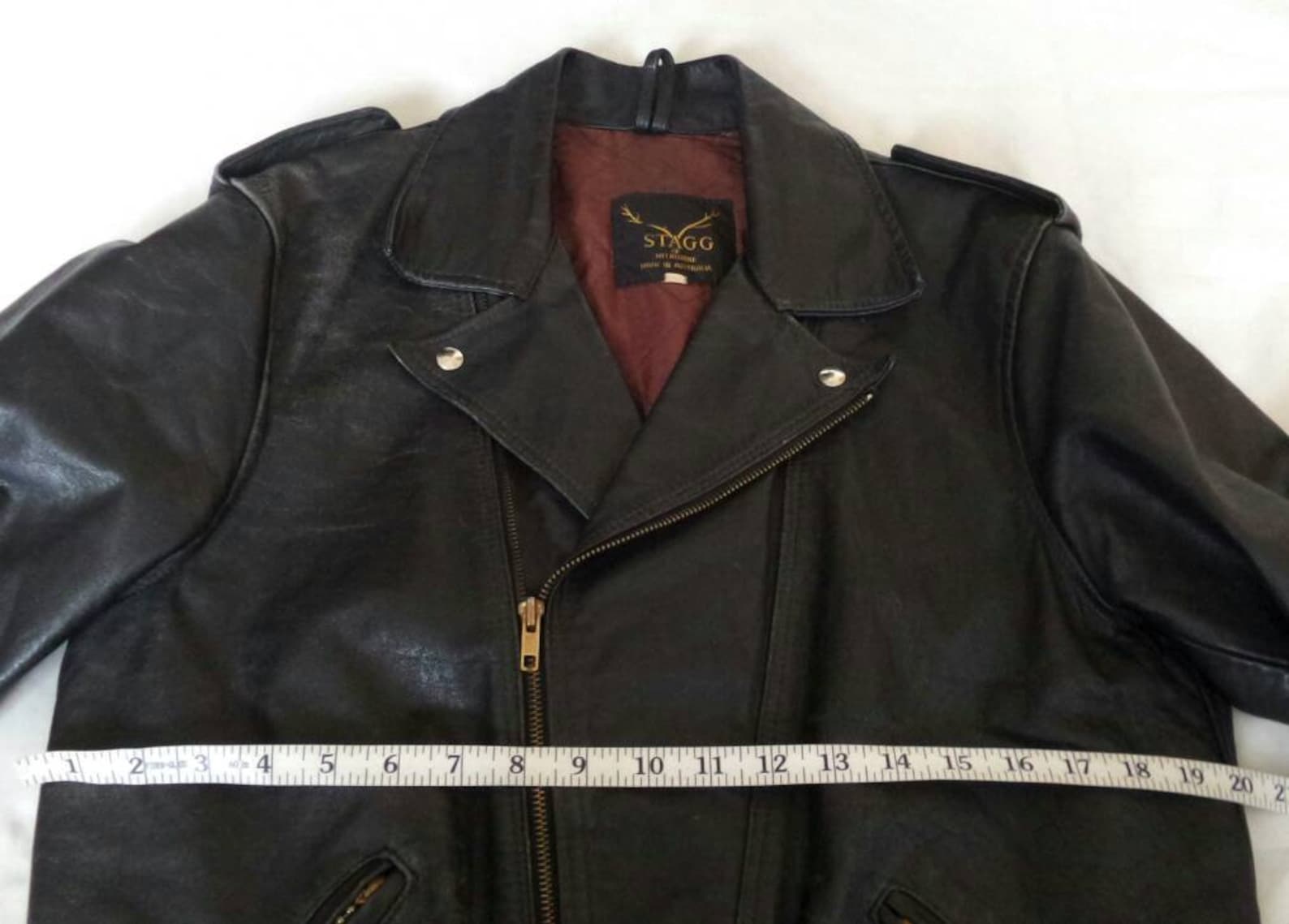 Vintage 1950s STAGG Motorcycle Leather Bike Jacket Medium Cafe Racer - Etsy