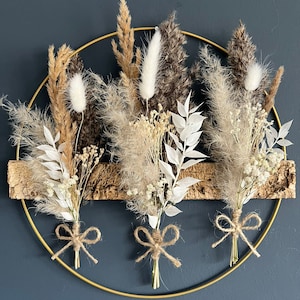 Dried grass hoop wreath/ Pampas wreath/ Natural wreath/ dried flowers/ Valentines Day