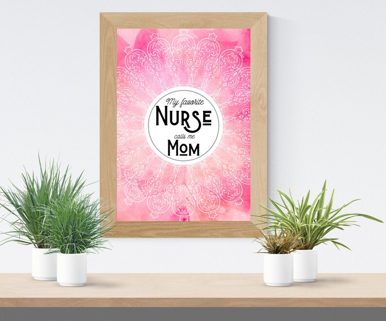 Nurse Wall Art Nurse Mom Print Nurse Gift Nursing School Etsy