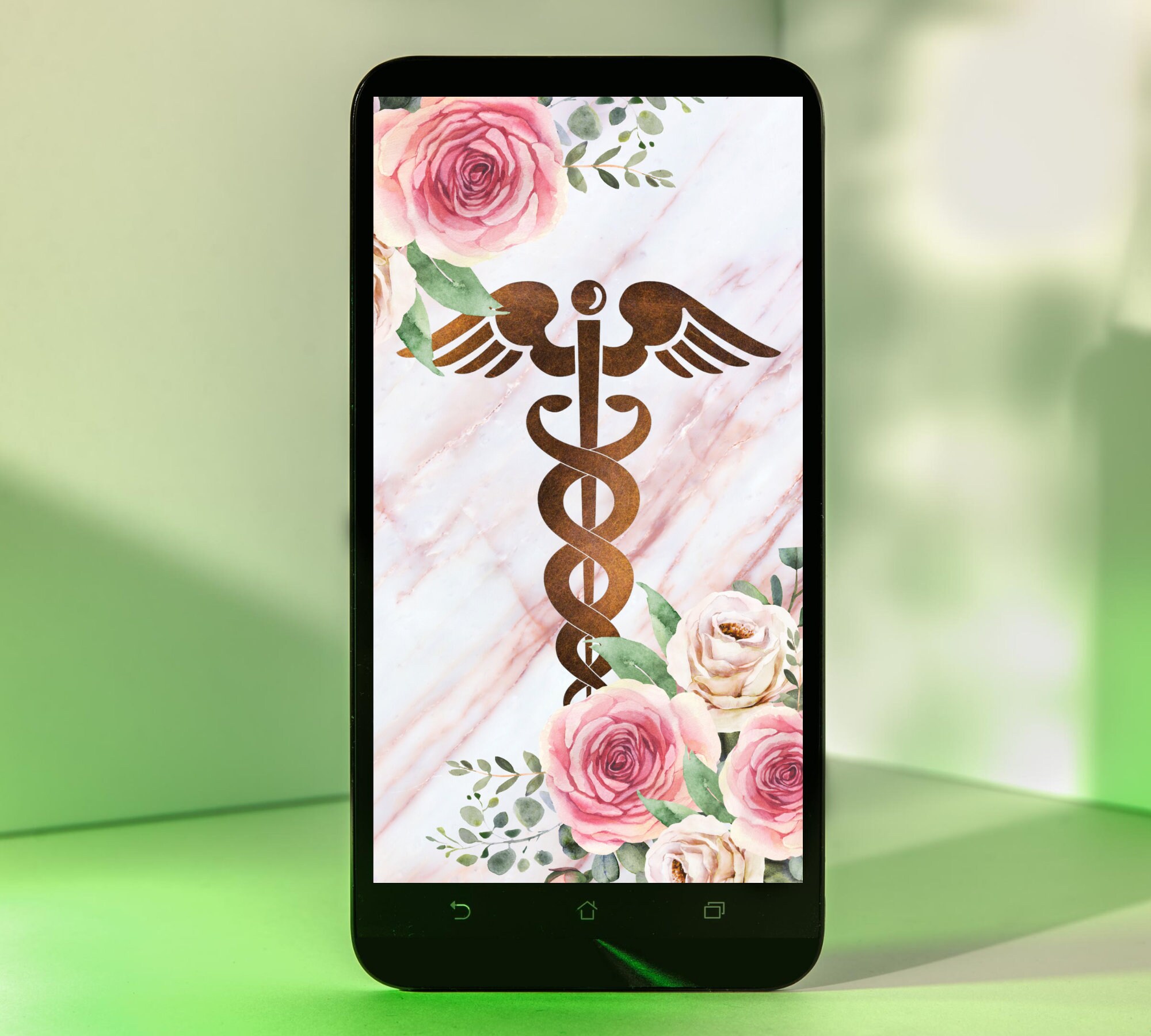 Nurse phone wallpaper screensaver caduceus wallpaper - Etsy.de