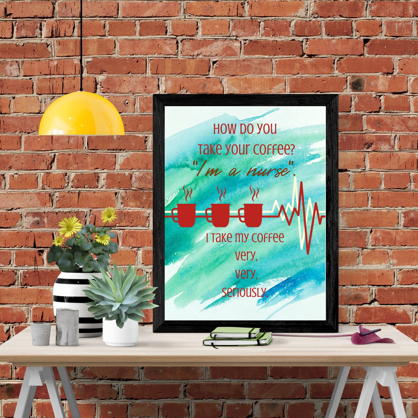 Nurse Wall Art Coffee Art Nurse Gift Nursing School Wall Etsy