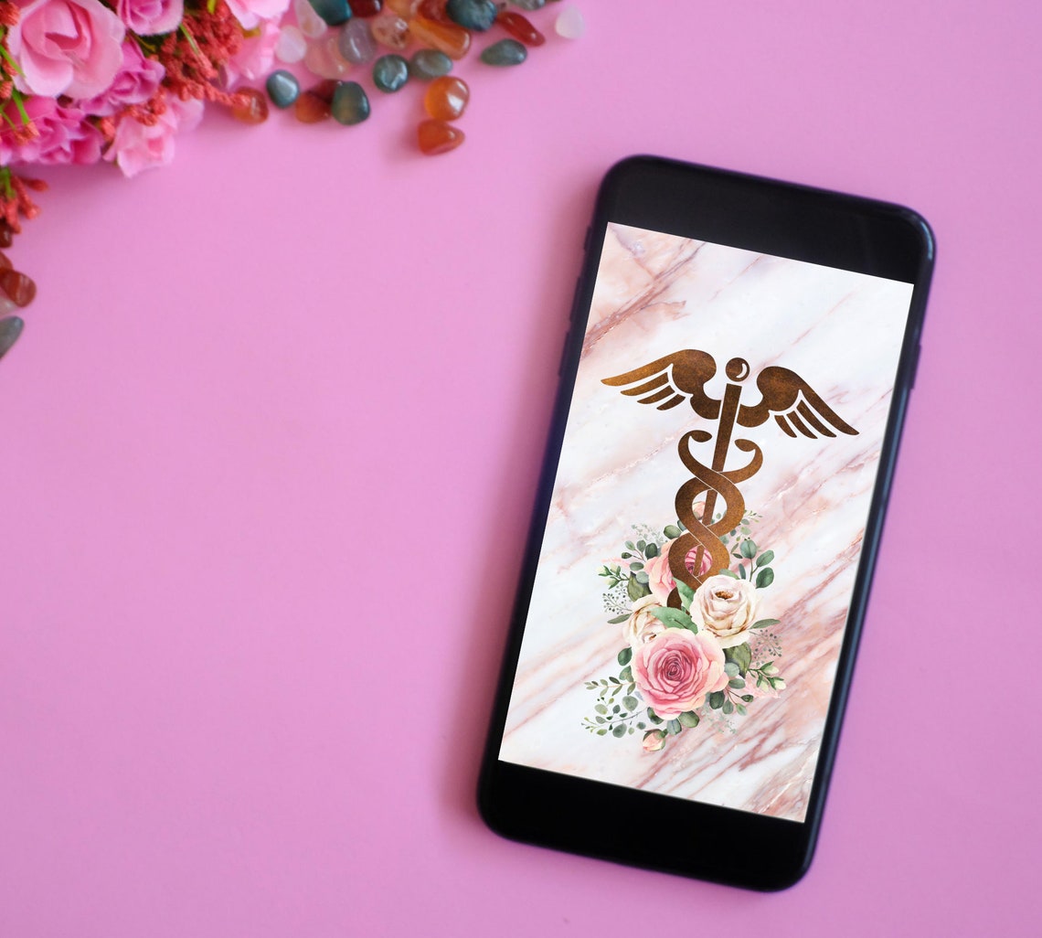 Nurse Phone Wallpaper Screensaver Caduceus Wallpaper - Etsy Hong Kong