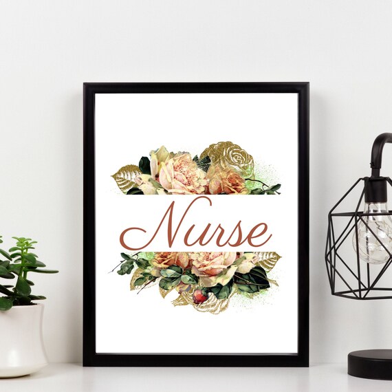 Nurse Downloadable Print Nurse Gift Nursing School Art | Etsy