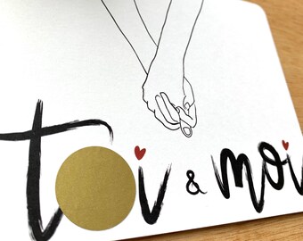 EDITION SAINT VALENTIN | Carte à gratter | Carte à gratter personnalisable | Surprise | Cadeau Saint Valentin | Cadeau amoureux