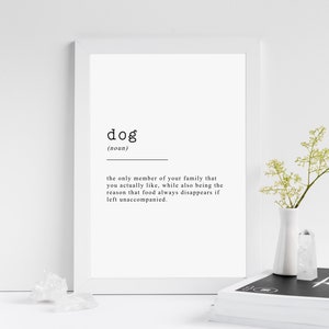 Dog Definition Print Quote Print Dog Lover Gift Pet | Etsy