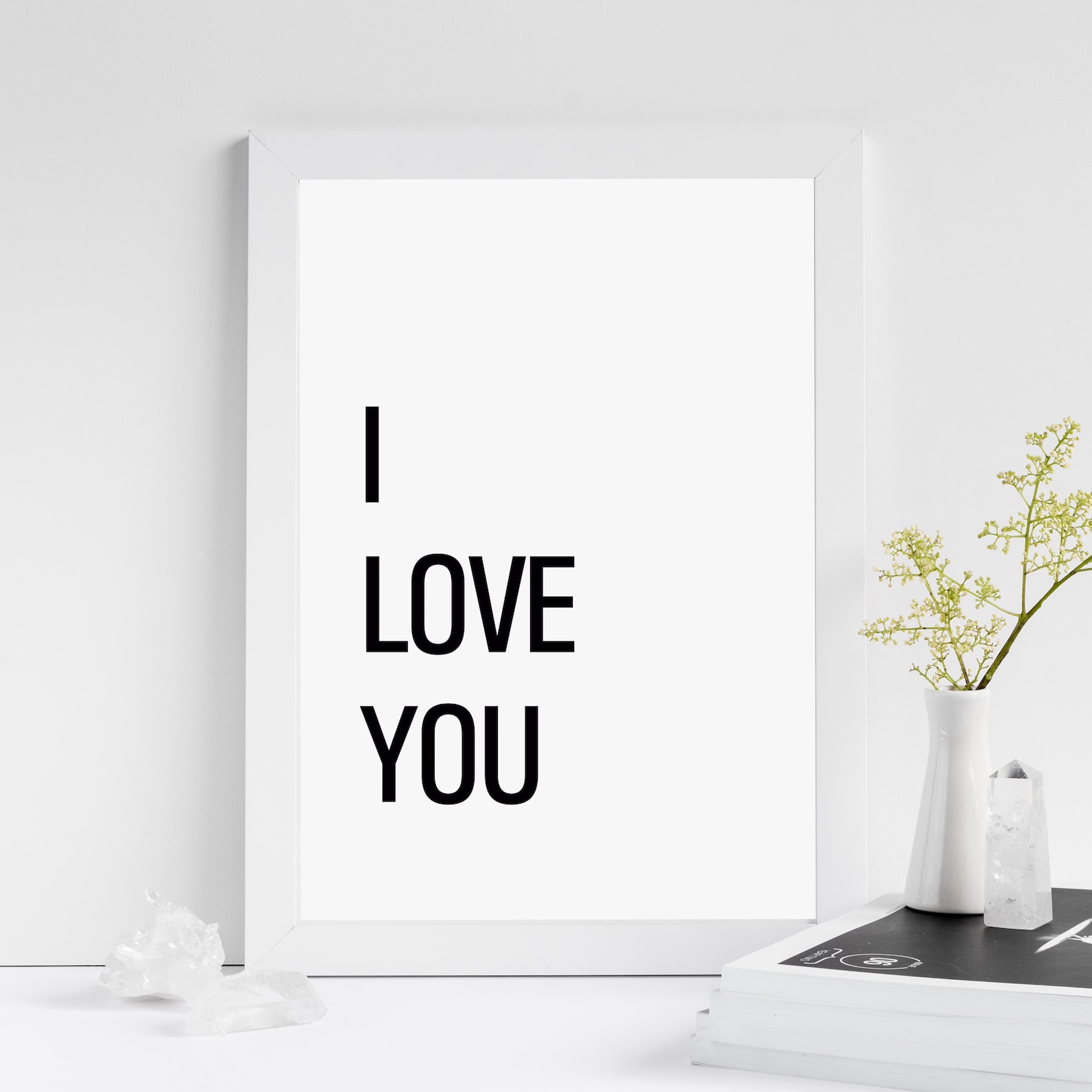 I Love You Print Love Gift Home Decor Wall Art Etsy