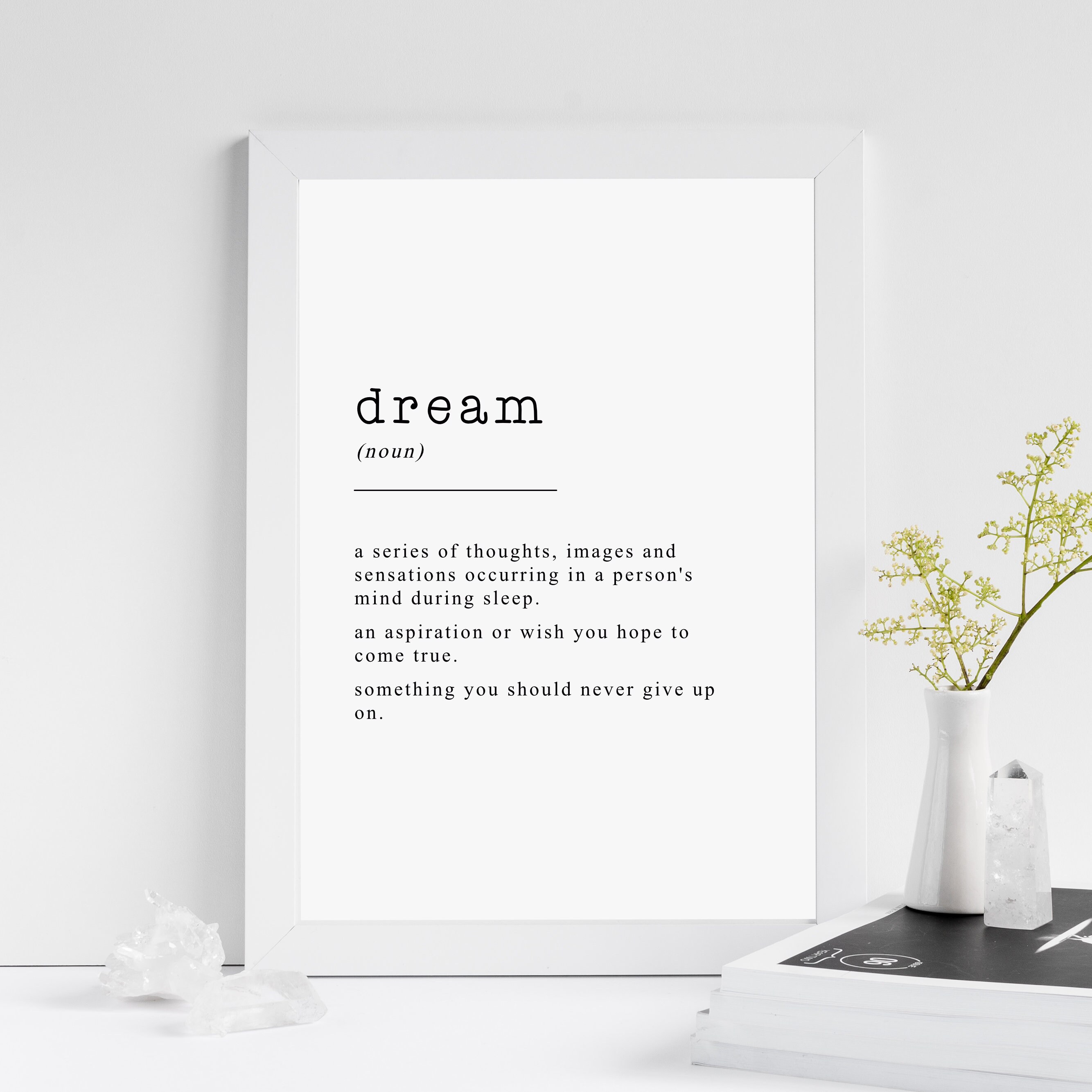 Dream Definition Print Definition Print Wall Art Print Etsy