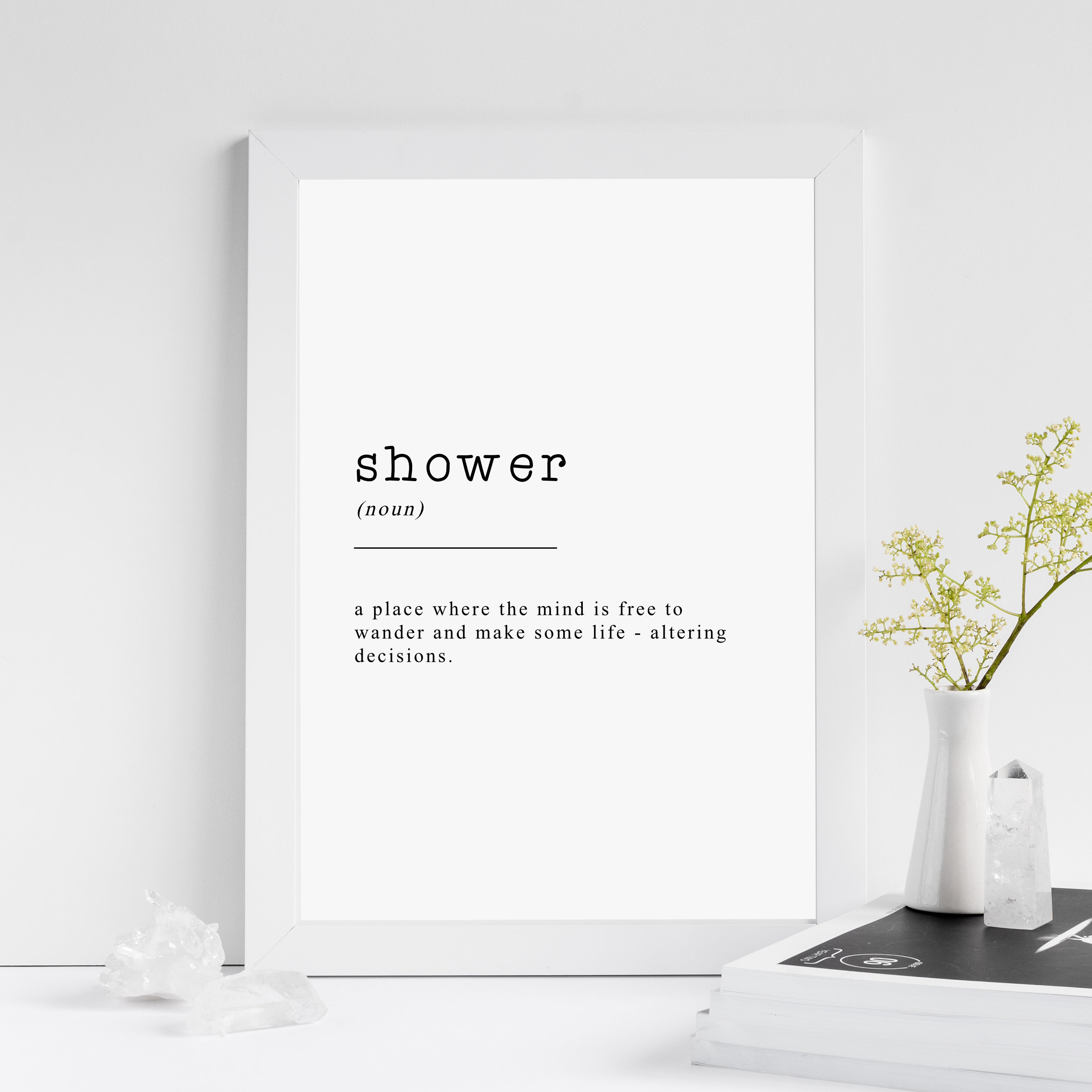 Shower Definition Print Bathroom Wall Art Bathroom Decor Etsy