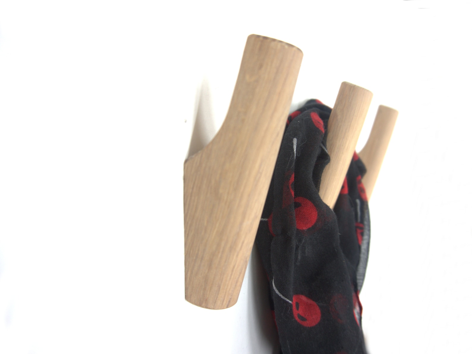 2x oak wall hooks jacket hook LOLA Etsy