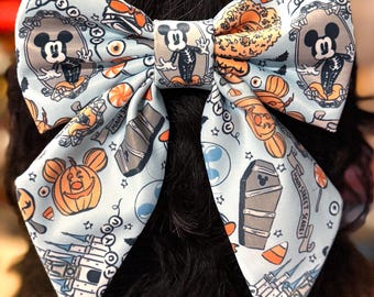 Fiocco per capelli di Halloween Disney – Ispirato a Topolino e Minnie – Fiocchi da marinaio, fiocchi Disney, fiocco per capelli Disney Main St Coquette, fiocchi Disney Best Day Ever