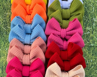 Piggy Bows Bundle Set; Solid Color Piggie bows 32 sets (64 bows).  Baby Hair Bows, Baby bow set, Toddler Bows, Hair bows; Piggies Hair Bows