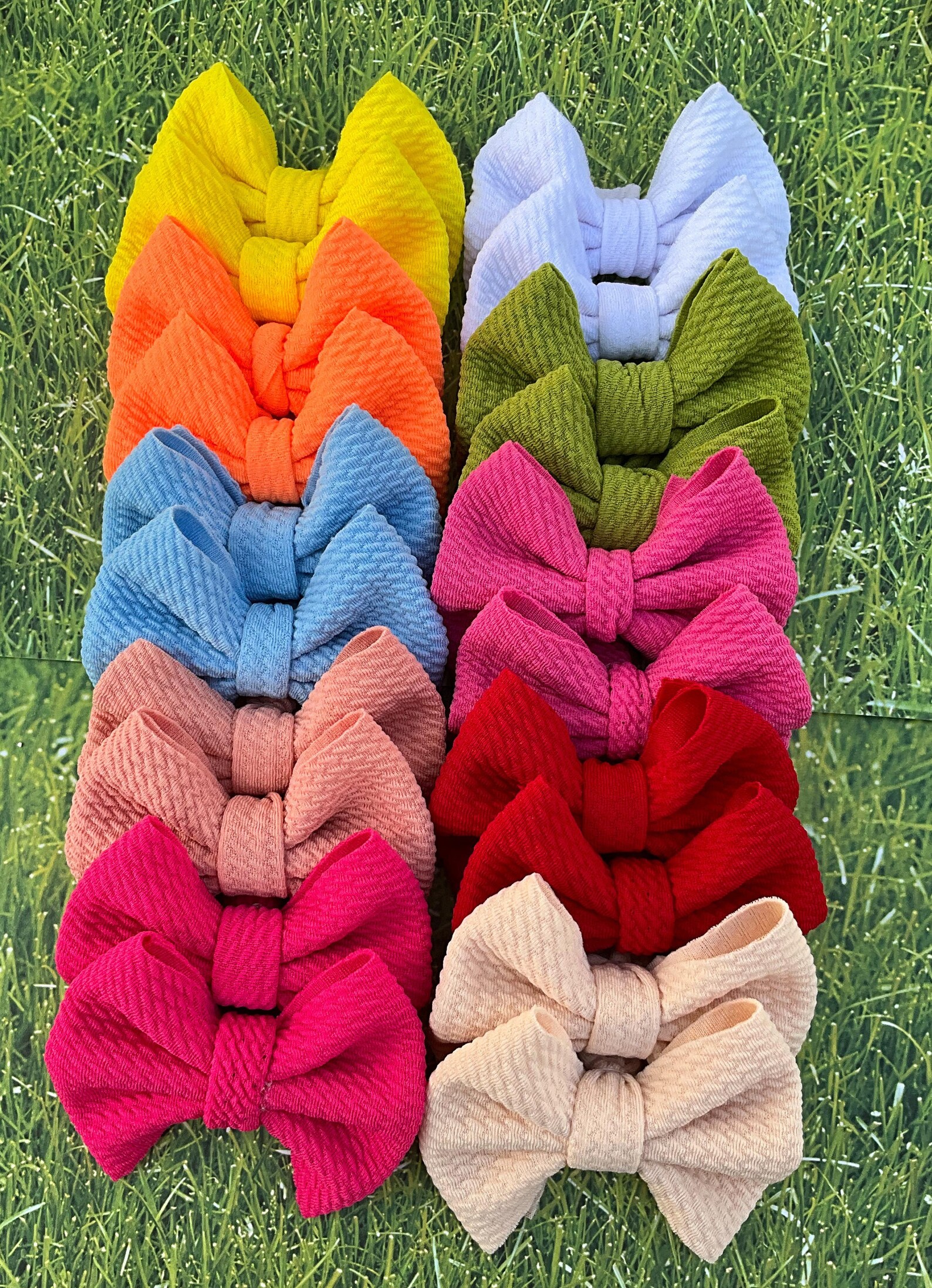 Solid Color Piggie Bows Set of 2, 3 In. Bows, Baby Hair Bows, Baby Bow Set, Toddler Bow Set