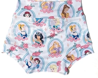 Disney Princesses Bummies| Disney Inspired Apparel | Custom Made Baby Bummies – Preemie-Toddler-5T Sizes