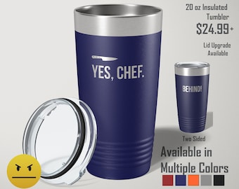 Yes Chef | The Bear | 20 Oz Laser Engraved Insulated Tumbler/Travel Mug | Geek / Birthday Gift | Polar Camel