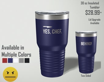 Yes Chef | The Bear | Laser Engraved 30 Ounce Insulated Tumbler/Travel Mug | Geek / Birthday Gift | Polar Camel