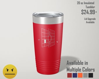 Falcon Targeting Computer Engraved Insulated Tumbler | Star Wars Travel Mug | Geek Holiday or Birthday Gift | for Dad, Husband, Mom