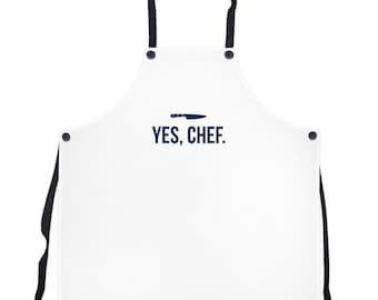 Yes Chef Kitchen Apron from The Bear | Poly twill apron | Birthday or Holiday Gift - Geek Gift | Gift for TV Fan