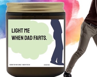 Dad Farts Scented Candles - Funny Gift For Dad, Mom, Or Sibling