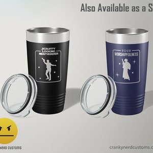 Han Solo Laser Engraved Insulated Tumbler Star Wars Travel Mug Geek Holiday or Birthday Gift for Dad, Husband, Mom Polar Camel image 6