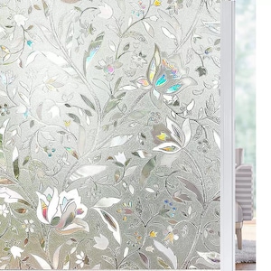 tulip Window Film Roll , Suncatcher Static Cling, Decorative Privacy Window Vinyl UV protection Sunscreen heat insulation film nn010