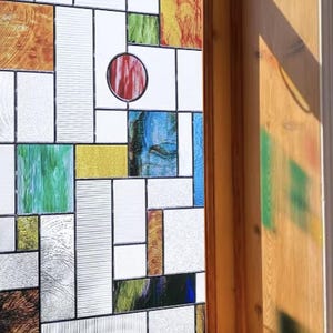 Película decorativa personalizada para janelas | Estilo retrô europeu, adesivo para vidro com privacidade, difusor de luz nn046a