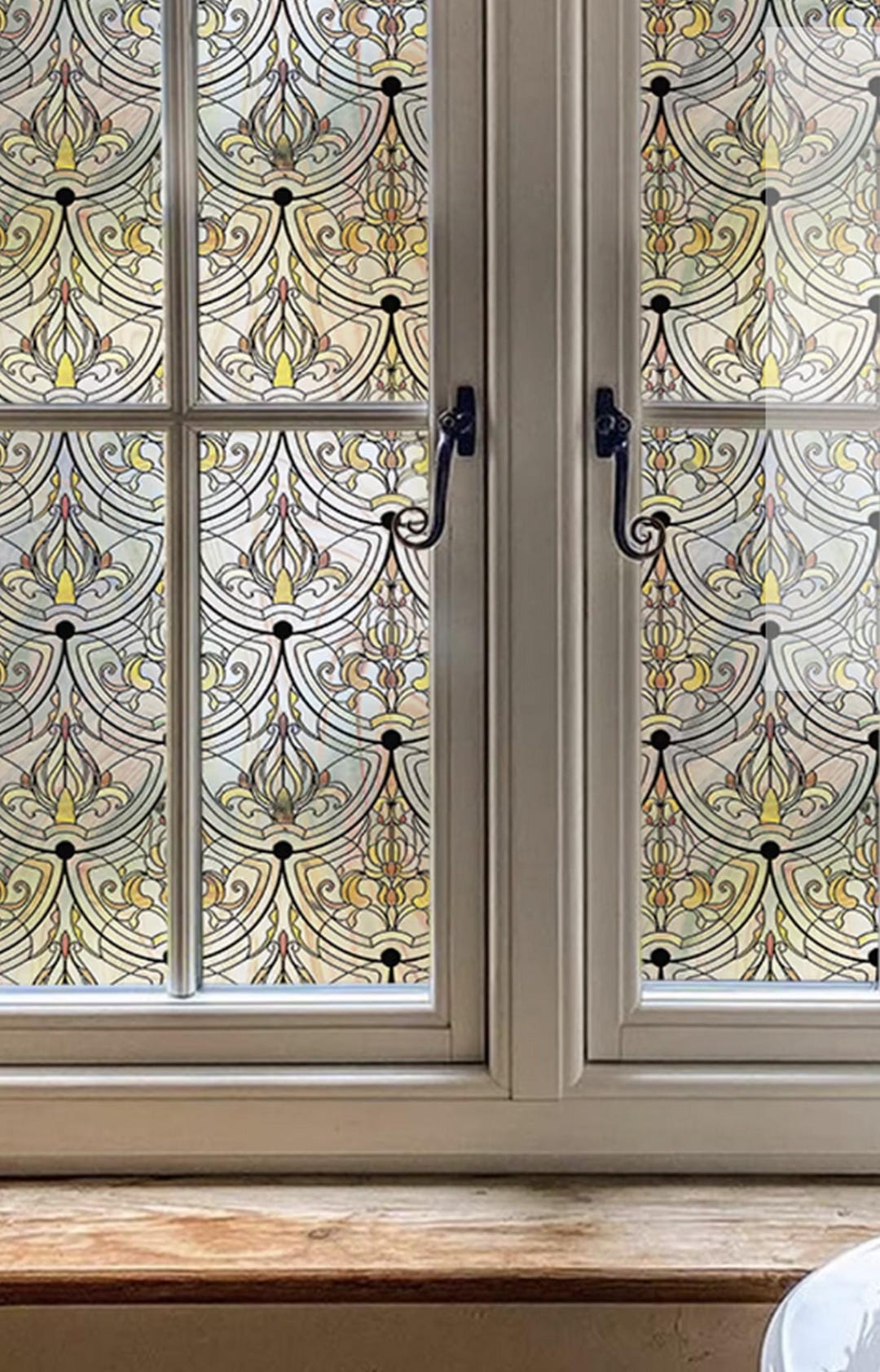 Custom French Glass Decal | Vintage Window Film, Decorative Privacy ...