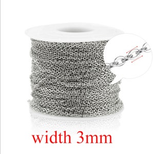 chain Bulk 3.0mm chain steel cable chain stainless steel necklace chain diy jewelry wholesale chain supplies nn074-12